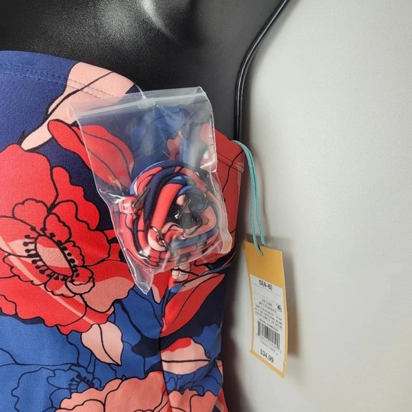 NWT Kona Sol Strapless Floral One Piece Swim Suit - Picture 3 of 15